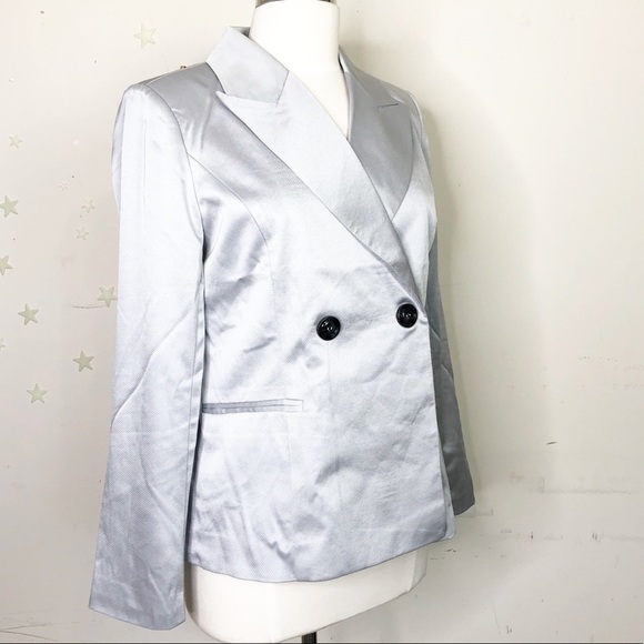 Dolce Cabo satin grey/silver blazer - Picture 2 of 9